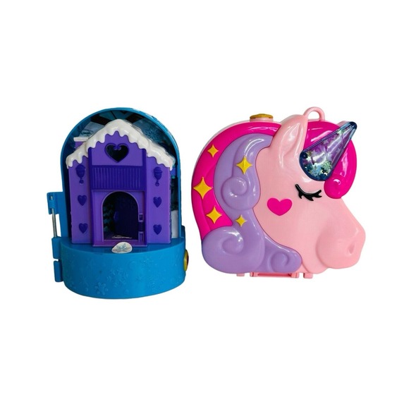 Polly Pocket Unicorn Utopia Compact‎ Playset 2021 Mattel Miniature Toy - Picture 1 of 8